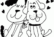 Dibujos de perritos enamorados