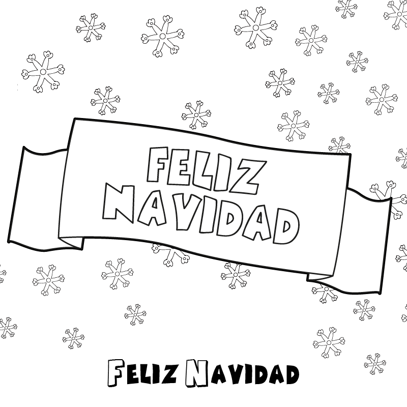 Dibujos de Feliz Navidad y Prospero Año Nuevo 2018 - Imágenes para Pintar