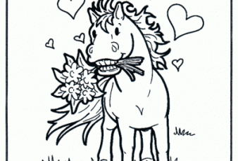 dibujo de caballo enamorado