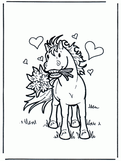 dibujo de caballo enamorado