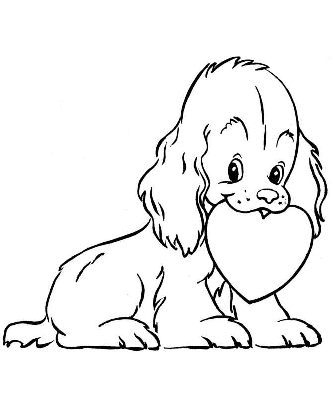 dibujo de cachorro de san balentin