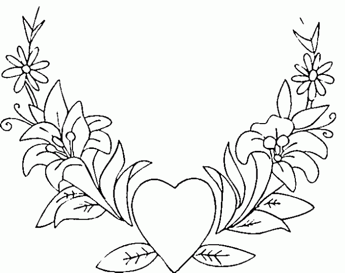 Dibujos de san balentin 2014 Rosas y un corazon