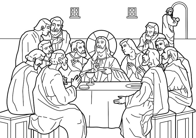 Dibujos de la Última Cena de Jesus Para Pintar