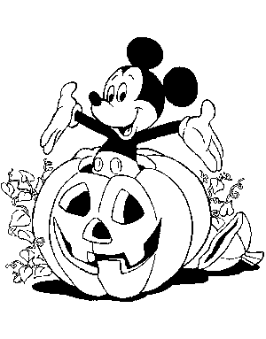 Dibujos halloween colorear mickey disney