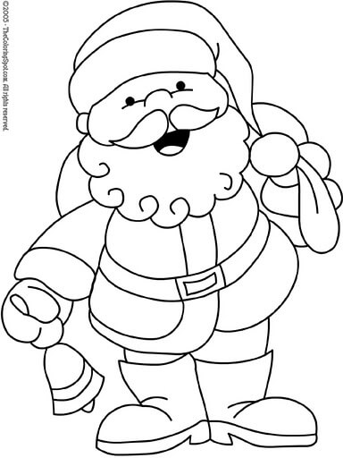 Hermosos dibujos de Papa Noel pintar y imprimir