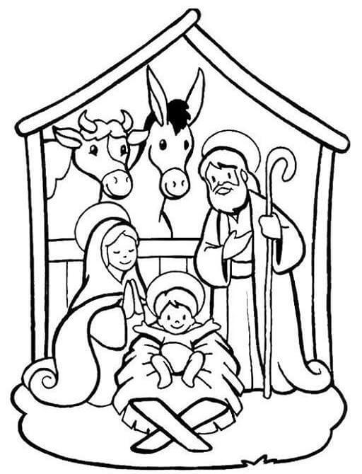 Imágenes de nacimiento de Jesús para pintar