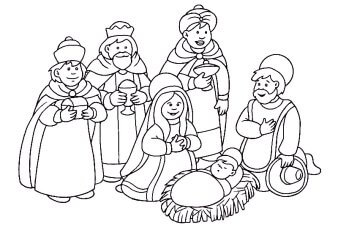 Dibujos Nacimiento para Jesús para Pintar y Colorear