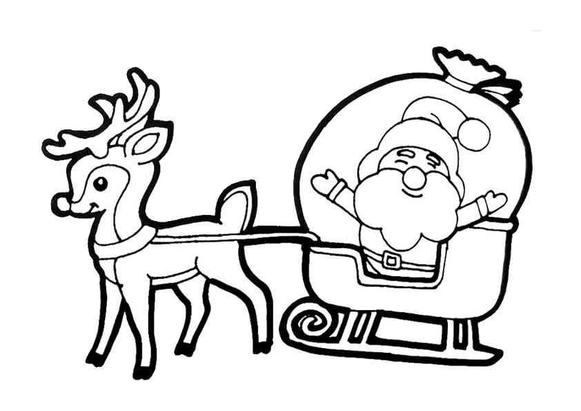 Dibujos Papa Noel de Navidad para Pintar e Imprimir